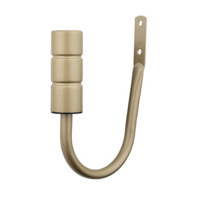 A.unique Home Pair Of Plain Barrel Metal Holdbacks With FittingsMatte Gold from B&Q