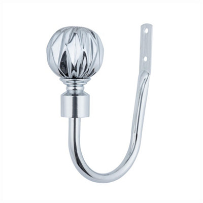A.unique Home Pair Of Geo Ball Metal Holdbacks With Fittings Nickel from B&Q