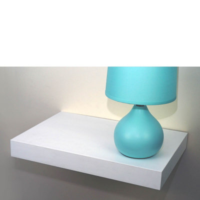 Mastershelf Floating Shelf KitSatin White44.5X30X5Cm from B&Q