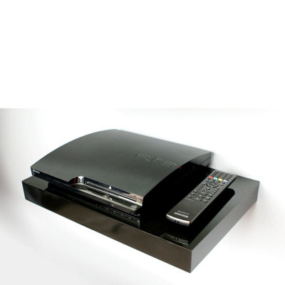 Mastershelf Black Media Floating Shelf Kit 45X30X5Cm from B&Q
