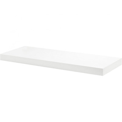 Mastershelf Floating Shelf KitSatin White90X30X5Cm from B&Q