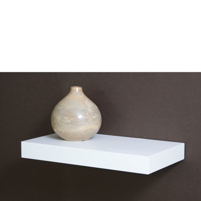 Mastershelf Floating Shelf KitSatin White44.5X25X5Cm from B&Q
