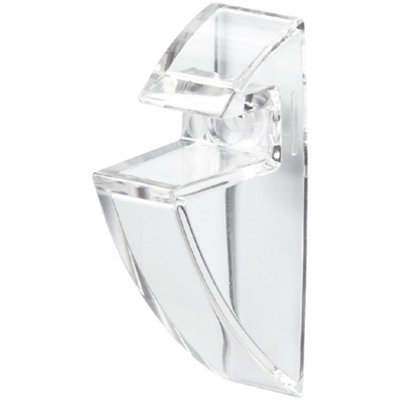 Mastershelf 8mm Transparent Shelf Clips (Pair) from B&Q