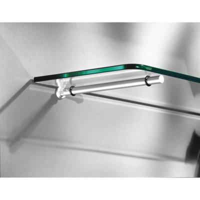 Mastershelf Atlas Floating Glass Bracket 15Cm  (Pair) from B&Q