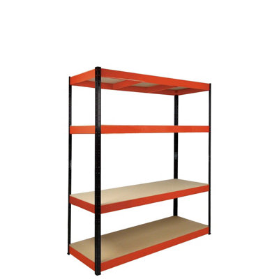 Mastershelf Boss Shelf Kit 4 Wood Shelves Red/black (H)180X(W)160X(D)60Cm from B&Q