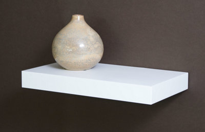 Mastershelf Floating Shelf KitGloss White44.5X25X5Cm from B&Q