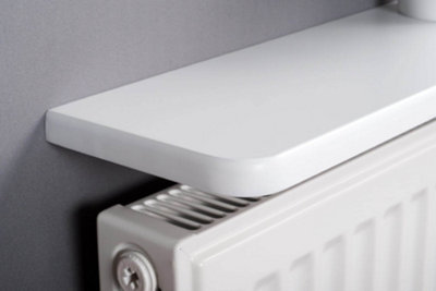 Mastershelf Rounded Radiator Shelf 120X15X1.8Cm  White from B&Q