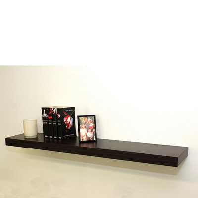 Mastershelf Floating Shelf Kit XlMocca180X25X5Cm from B&Q