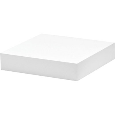 Mastershelf Gloss White Floating Shelf Kit 25X25X5Cm from B&Q