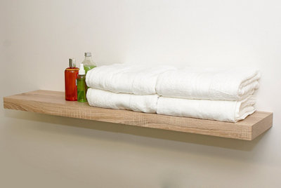 Mastershelf Floating Shelf KitOak115X25X5Cm from B&Q