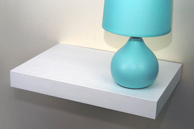 Mastershelf Floating Shelf KitSatin White44.5X30X5Cm from B&Q