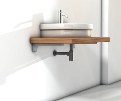 Mastershelf Silver Sink Bracket 40Cm (Each) from B&Q