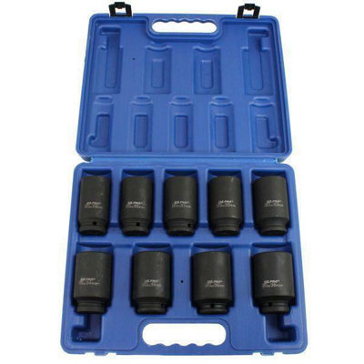  - Us Pro Hub Nut Deep Impact Socket Set 29mm36mm 9Pc 1/2" Socket 12 Point 3688