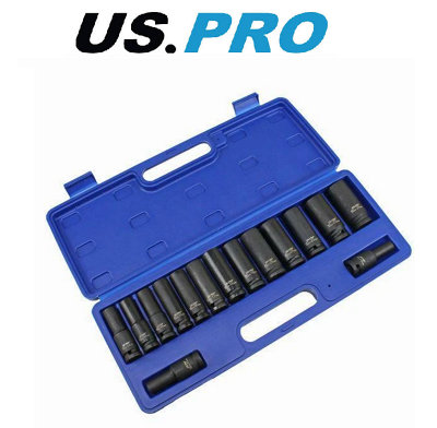 US PRO 15pc Deep Wall Impact Set 10mm - 24mm 1/2" Drive 3780 - Image 5