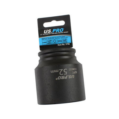 Us Pro Tools 52Mm Impact Socket 1/2" Drive 6 Point Single Hex Thin Wall 3796 - Image 7