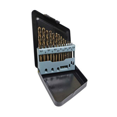 Us Pro Industrial 13Pc M35 Cobalt Left Hand Drill Bit Set 1.5 - 6.5mm 7079