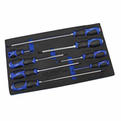 Us Pro Industrial 8Pc Premium Screwdriver Set PhillipsPh Screwdrivers 4546 from B&Q