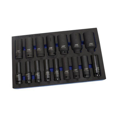 Us Pro Industrial 16Pc 1/2" Dr 6Pt European Deep Impact Sockets 1032mm 3954 from B&Q