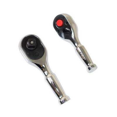 Us Pro Industrial 3/8" Drive 90T Stubby Ratchet With Straight Metal Handle 4222 from B&Q