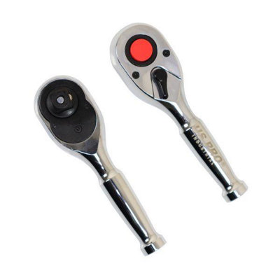 Us Pro Industrial 1/2" Drive 90T Stubby Ratchet With Straight Metal Handle 4223 from B&Q