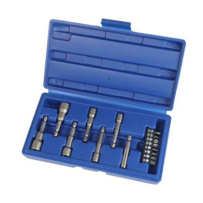 B&Q -  Tools 15Pc 1/4" Hex Dr Magnetic Impact Nut Driver & Bit Set Metric 7169