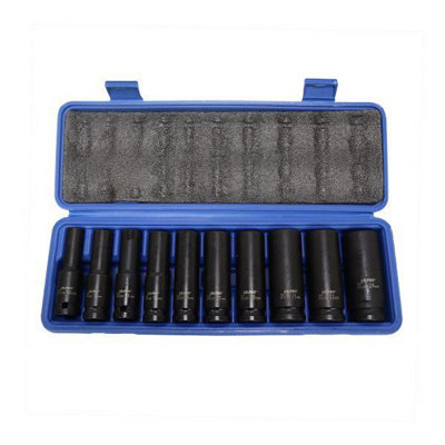 Us Pro Tools 10Pc 1/2" Dr 12Pt Deep Impact Metric Sockets 1024mm 7540 from B&Q