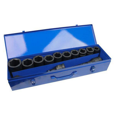 Us Pro Tools 15Pc 1" Dr 6Pt Shallow Impact Socket Set 22-46mm 7545 from B&Q