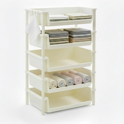 Abbaware 5 Tier Open Storage RackWhite from B&Q