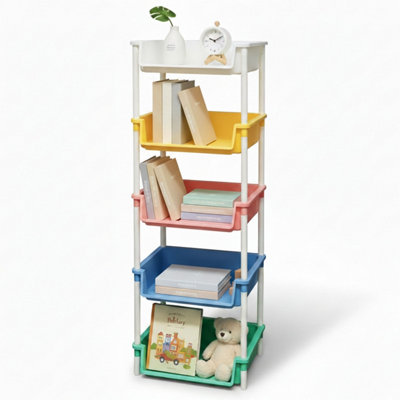 Abbaware 5 Tier Open BookshelfMulti-FunctionalMacaron from B&Q