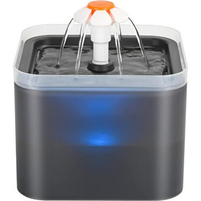 Cat Water Fountain 2L SquareAutomatic Dog Cat Drinking Water Fountain Ultra Silent PumpLed Pet Water Fountain Pet Water Feeder from B&Q