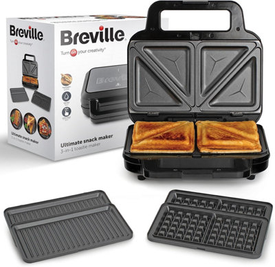 Breville (Brv) Breville Vst098 3-In-1 Snack Maker - Black & Stainless Steel, Stainless Steel - Image 9
