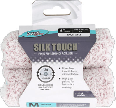 Axus Silk Touch Mini Roller Twin Pack 5 Inch from B&Q