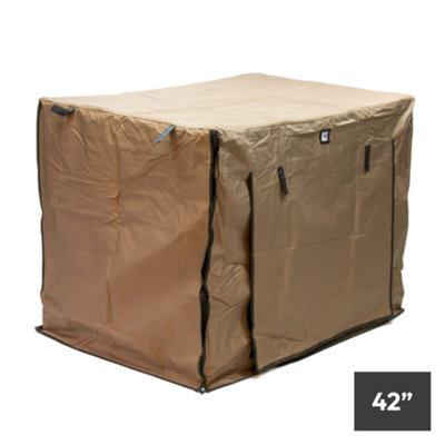 B&Q -  42" Xl Cover For Metal Pet Crate Foldable Dog Cage Furniture Training Travel Heavy Duty Folding Cat Puppy Carrier