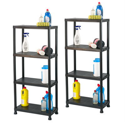 Kct Garage Shelving 4 Tier Plastic Storage Unit 2 Pack from B&Q