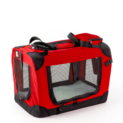 Kct Dog Cat Cage Travel Crate Fabric Pet Carrier Transport BagSmall Red from B&Q