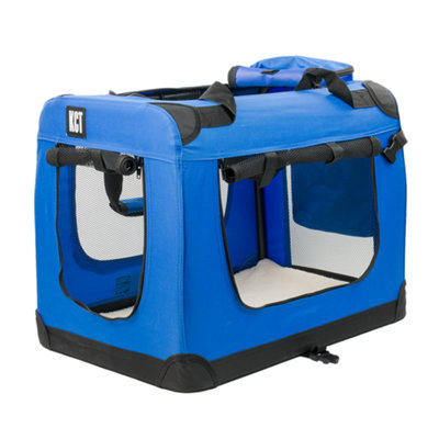 Kct Dog Cat Cage Travel Crate Fabric Pet Carrier Transport BagMedium Blue from B&Q