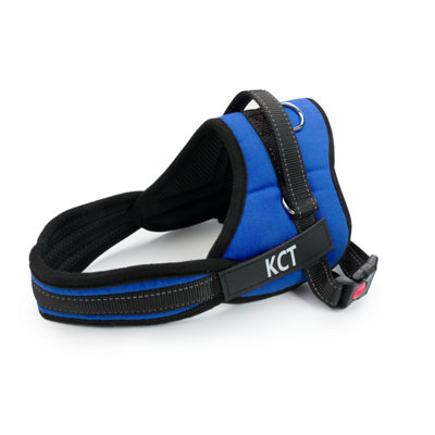 SMALL BLUE PADDED DOG HARNESS NO PULL REFLECTIVE CLIP HANDLE BREATHABLE VEST - Image 2