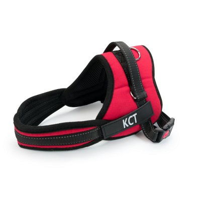 SMALL RED PADDED DOG HARNESS NO PULL REFLECTIVE CLIP HANDLE BREATHABLE VEST - Image 3