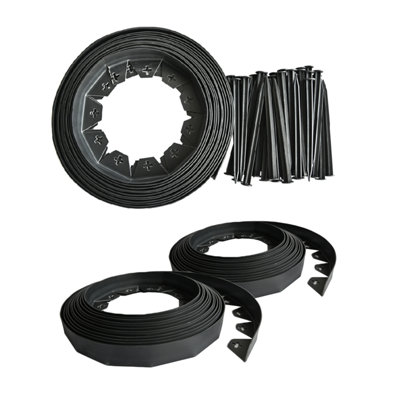 Kct 20 Metre Flexible Plastic Lawn Edging Garden Grass Border With 80 Pegs from B&Q