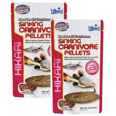 Hikari Sinking Carnivore Pellets74G 2 Pack from B&Q