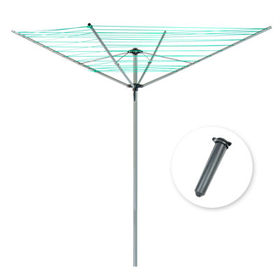 Kct Rotary Washing Line 4 Arm Airer40M Drying Area from B&Q