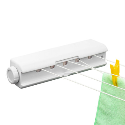 Kct Washing Line5 Line Retractable Laundry Airer18M Drying Area from B&Q