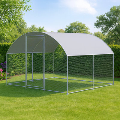 Kct 2.5X3 M Walk In Chicken Run Large Outdoor Coop Metal Pen For Duck Hen Poultry Rabbit Dog Cage House Kennel Shed House Garden from B&Q
