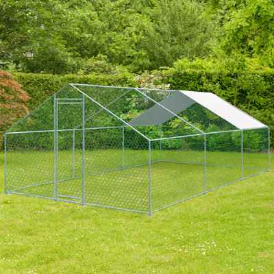 Kct 6X3 M Walk In Chicken Run Large Outdoor Coop Metal Pen For Duck Hen Poultry Rabbit Dog Cat Cage House Kennel Shed House Garden from B&Q