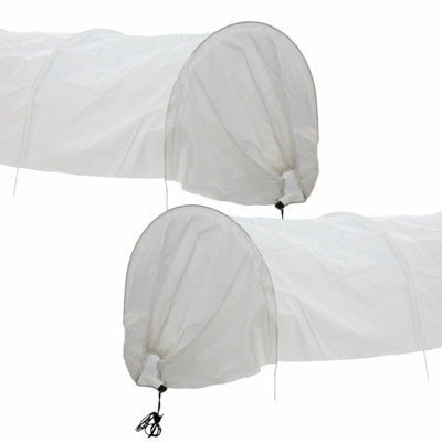 Kct Twin Pack Fleece Grow Tunnel Allotment Greenhouse from B&Q