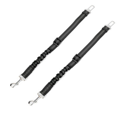 Kct 2 Pack Dog Seat Belt Clip LeadBlack from B&Q