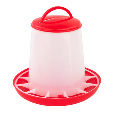 KCT 3KG LARGE CHICKEN FEEDER OUTDOOR POULTRY FOOD DISPENSER SELF FILLING GRAVITY - Image 3