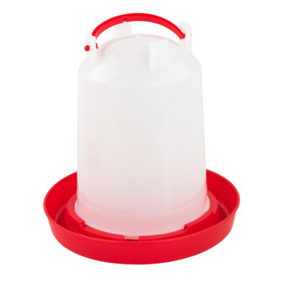 Kct 3L Large Automatic Chicken Waterer Hen Coop Drinker Bird Hen Duck Drinking from B&Q