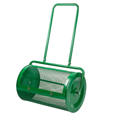 Kct Rolling Garden Lawn Compost Spreader Top-Dressing Soil Peat Moss Topsoil Fertiliser Roller 76L from B&Q