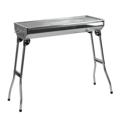 Kct Folding Bbq Stainless Steel Charcoal Barbecue Large Barbeque Freestanding Portable Foldable Grill For Camping Travel Outdoor Garden - Image 4